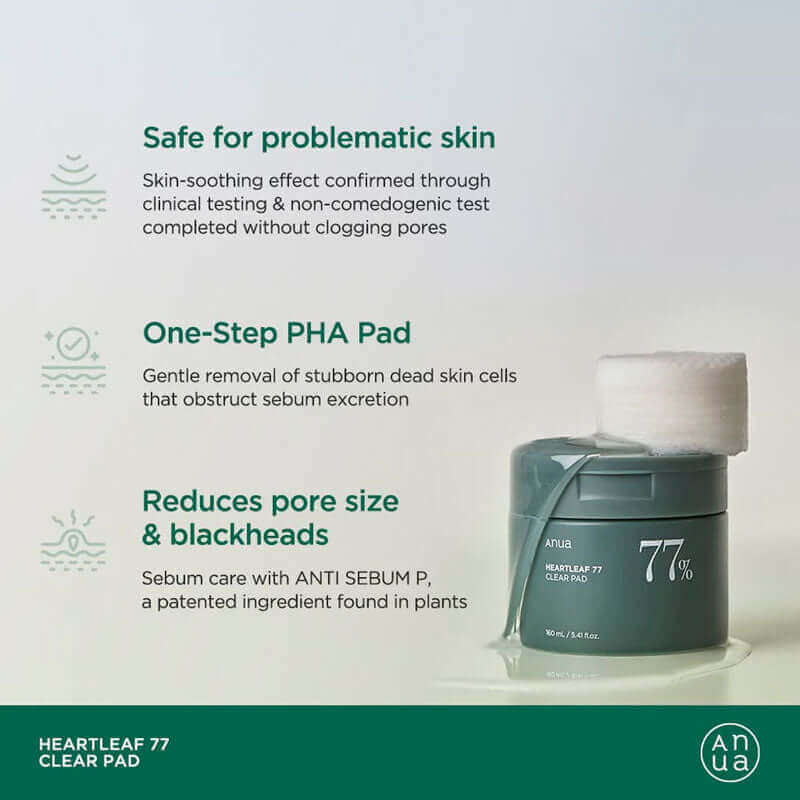 Anua Heartleaf 77% Toner Pad 150ml / 70pads - Image 4