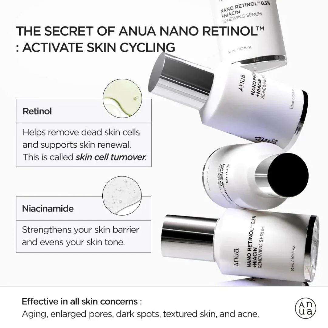 Anua Nano Retonol 0.3% + Niacin Renewing Serum 30ml - Image 5