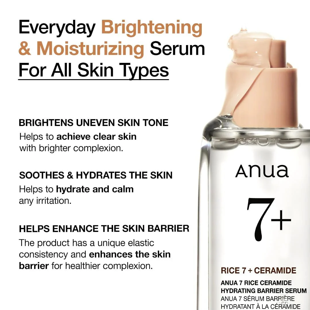 Anua Rice 7 Ceramide Hydrating Barrier Serum 50ml - Image 4