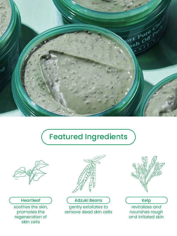 Axis-y Mugwort Pore Clarifying Wash Off Pack 100ml - Image 3
