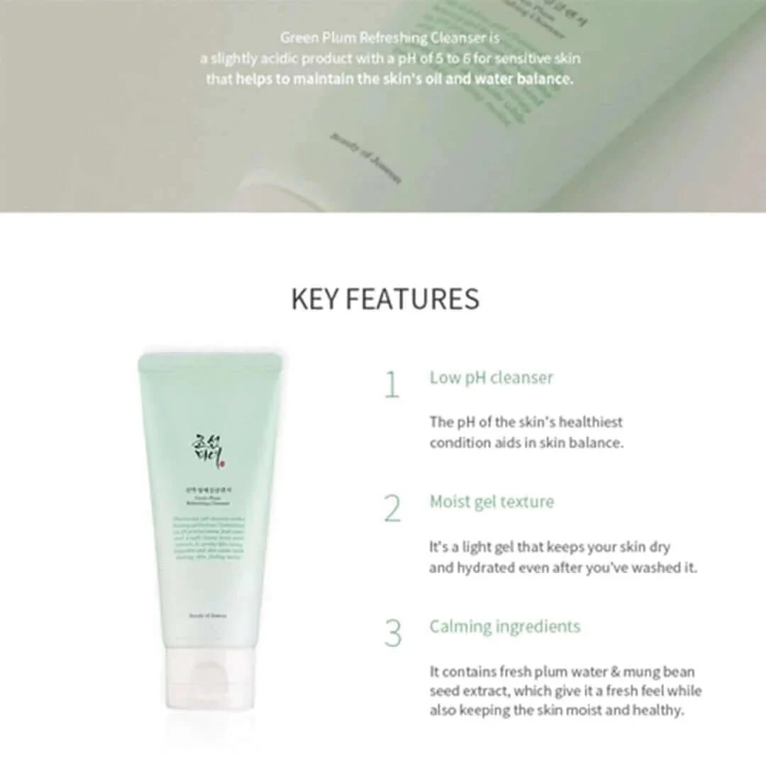 Beauty of Joseon Green Plum Refreshing Cleanser  100ml - Image 3
