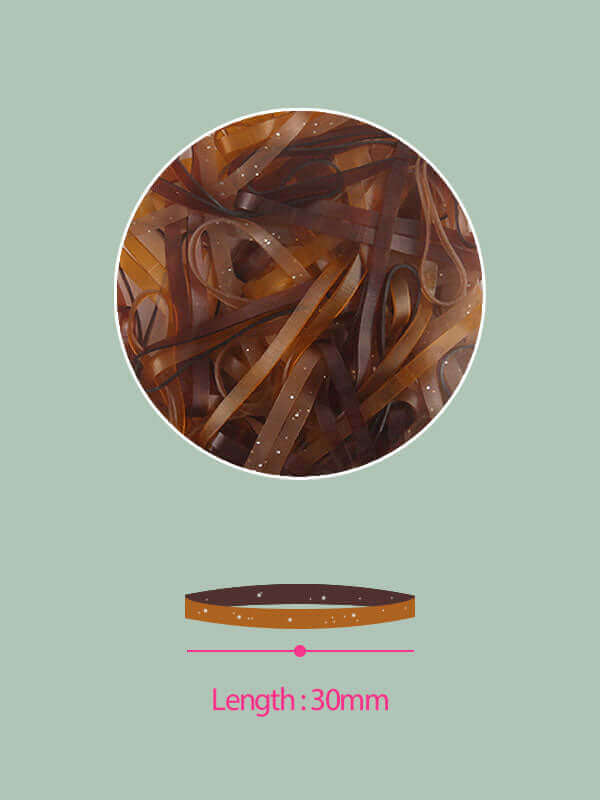 Belotty Elastic Hair Tie Brown - Image 2
