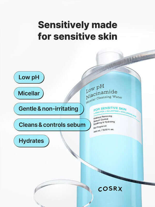 COSRX Low pH Niacinamide Micellar Cleansing Water 400ml - Image 3