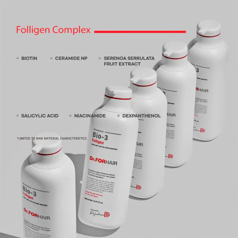 Dr.FORHAIR Folligen Bio 3 Shampoo 500ml - Image 4