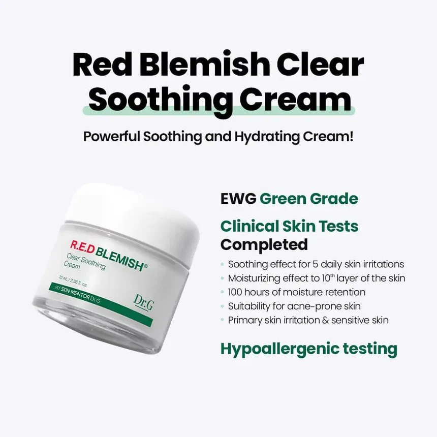 Dr.G Red Blemish Clear Soothing Cream 70ml - Image 4