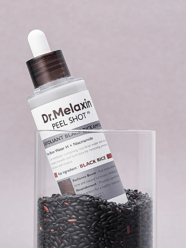 Dr.Melaxin Peel Shot Exfoliating Black Rice Ampoule 80ml - Image 3