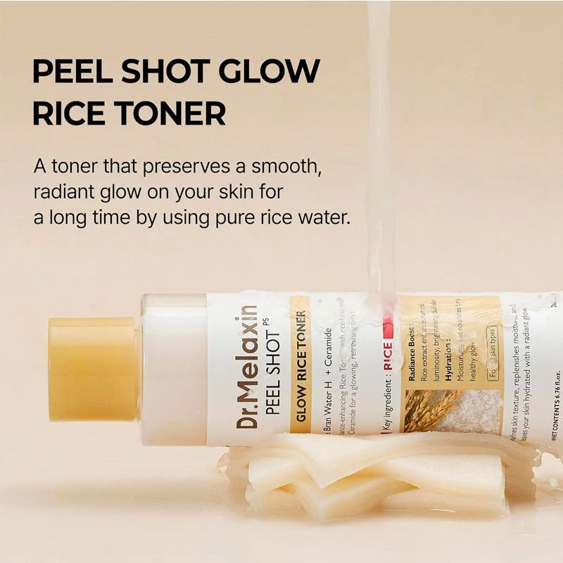 Dr.Melaxin Peel Shot Glow White Rice Toner 200ml - Image 4