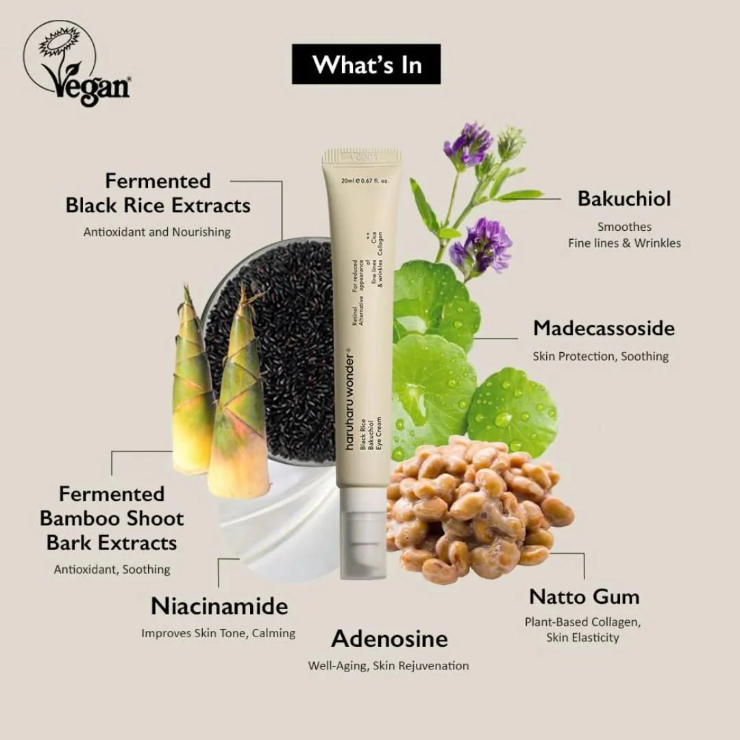 haruharu wonder Black Rice Bakuchiol Eye Cream 20ml - Image 4