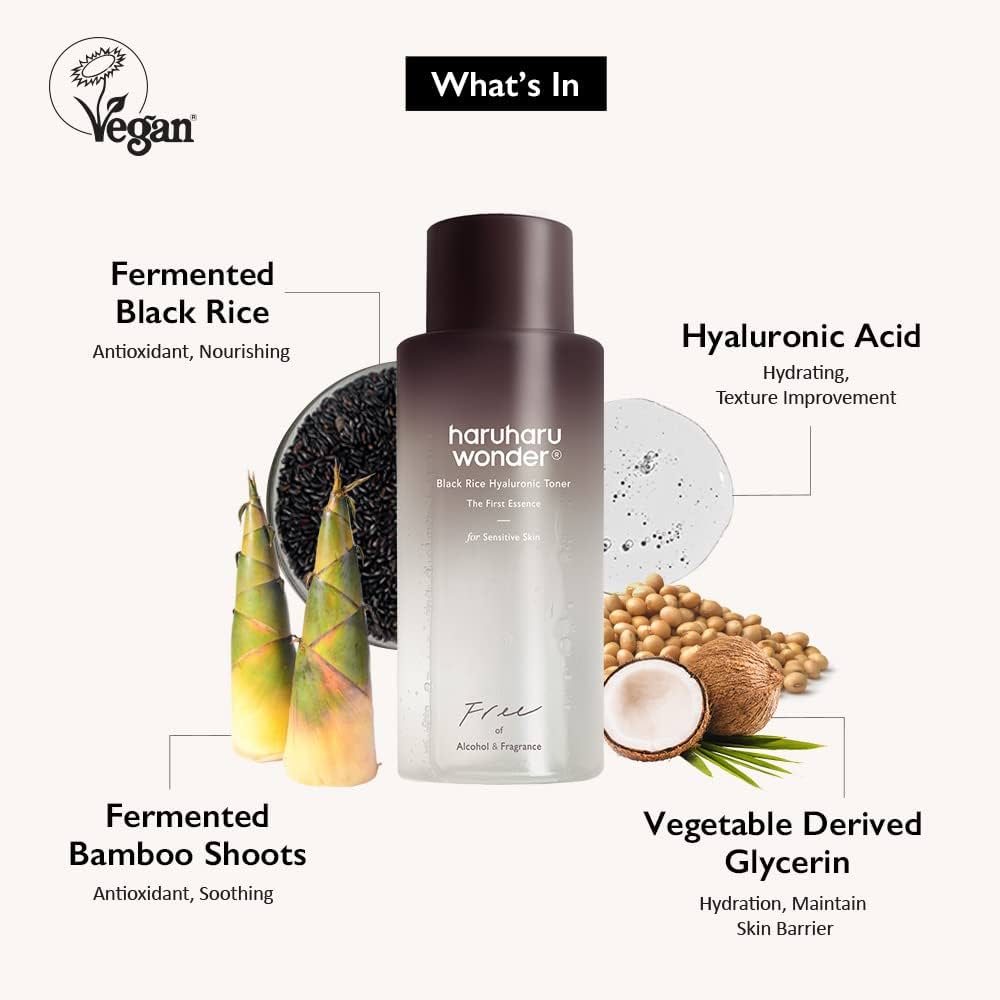haruharu wonder Black Rice Hyaluronic Toner Free of Alcohol Fragrance 300ml - Image 4