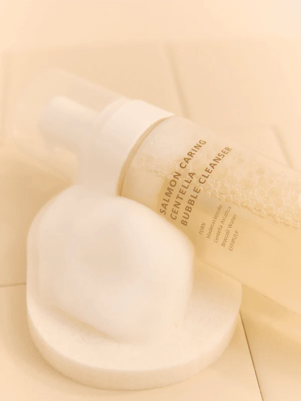 HEVEBLUE Salmon Caring Centella Bubble Cleanser 200ml - Image 4