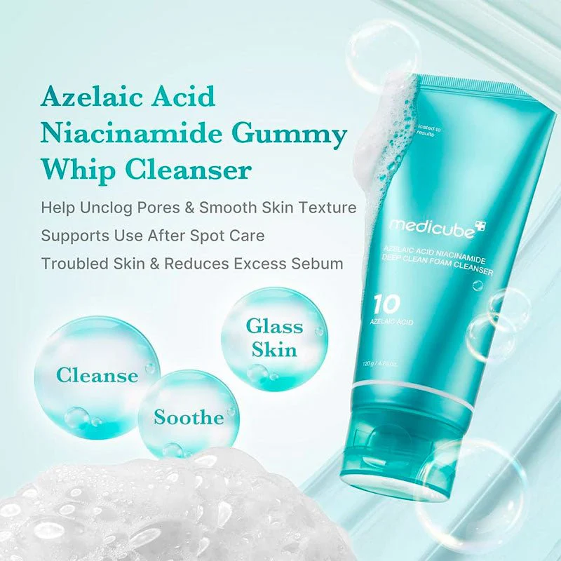 medicube Azelaic Acid Niacinamide Deep Clean Foam Cleanser 120g - Image 4