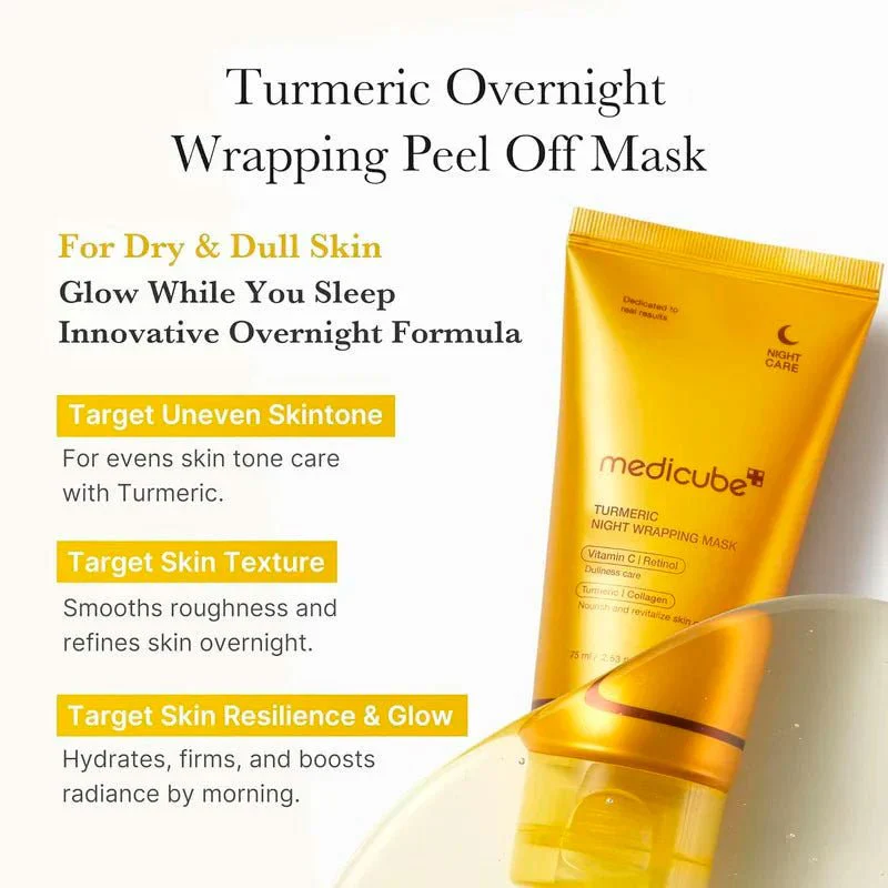 medicube Kojic Acid Turmeric Night Wrapping Mask 75ml - Image 4