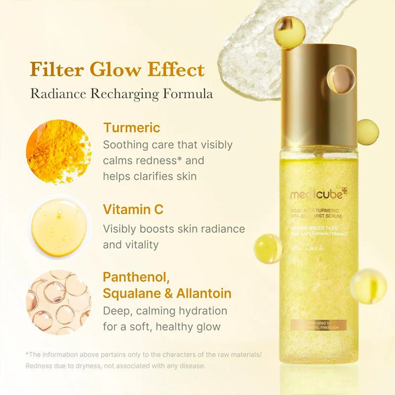 medicube Kojic Acid Turmeric Vita Jelly Mist Serum 100ml - Image 4