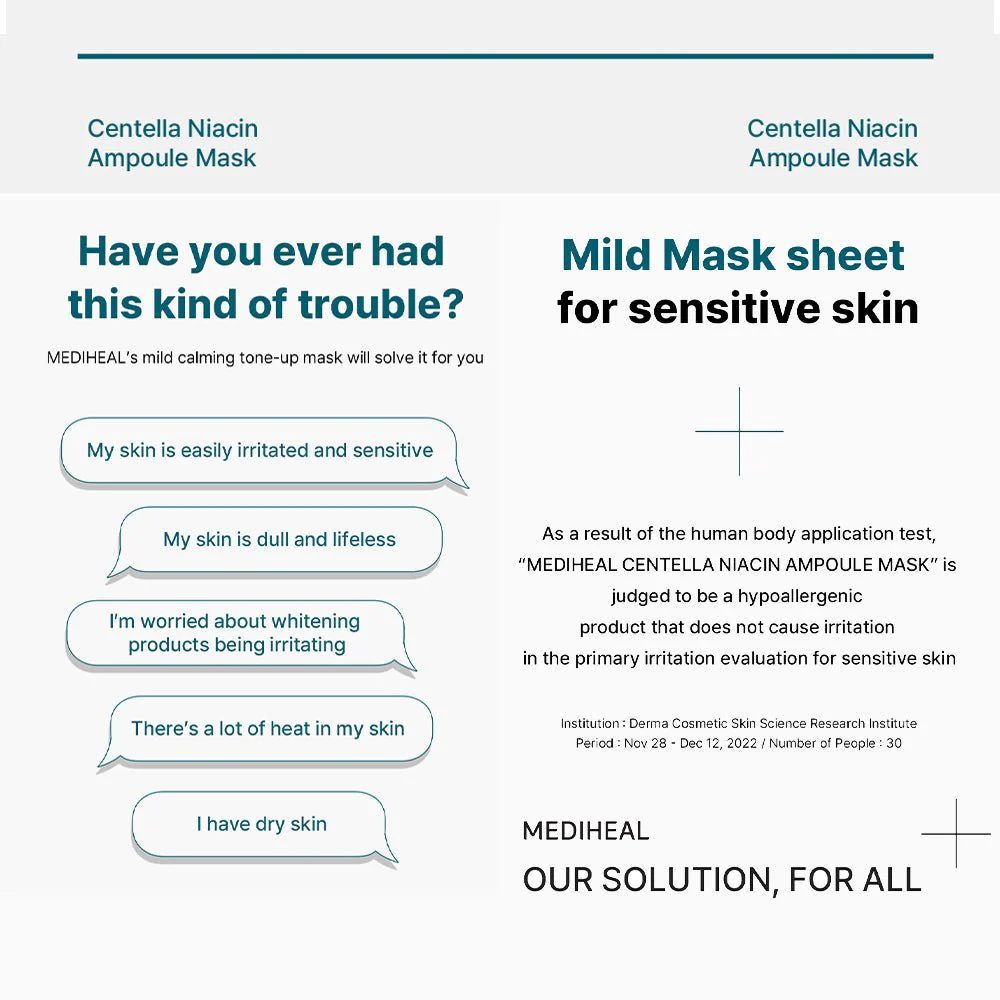 Mediheal Centella Niacin Ampoule Mask 25ml - Image 5
