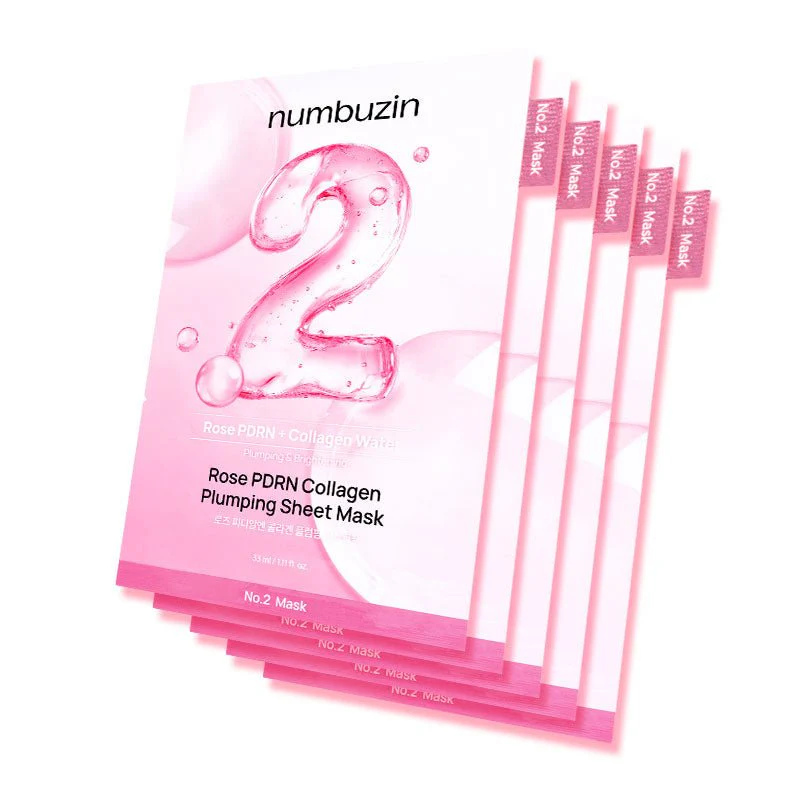 Numbuzin No.2 Rose PDRN Collagen Plumping Sheet Mask 33ml - Image 5