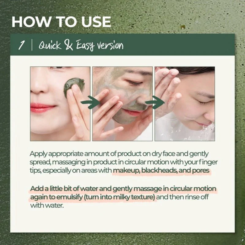 numbuzin No.3 Pore & Makeup Cleansing Balm with Green Tea and Charcoal 85g - Image 7