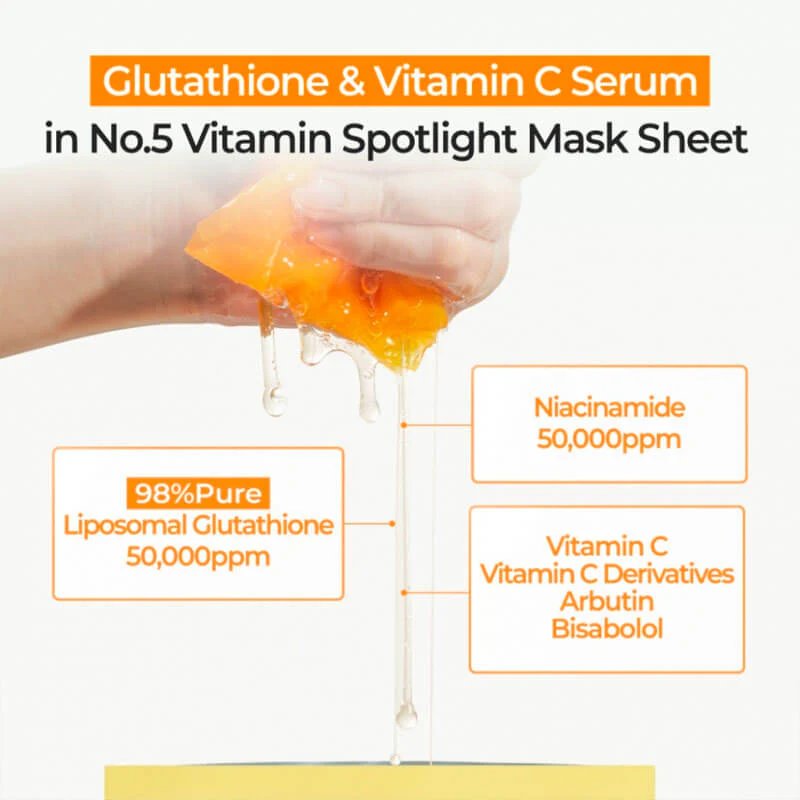 numbuzin No.5 Vitamin Spotlight Sheet Mask - Image 4