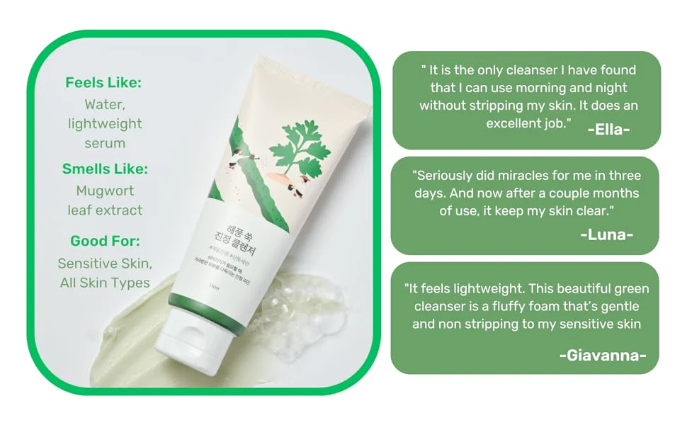 Round Lab Mugwort Calming Cleanser 150ml - Image 3