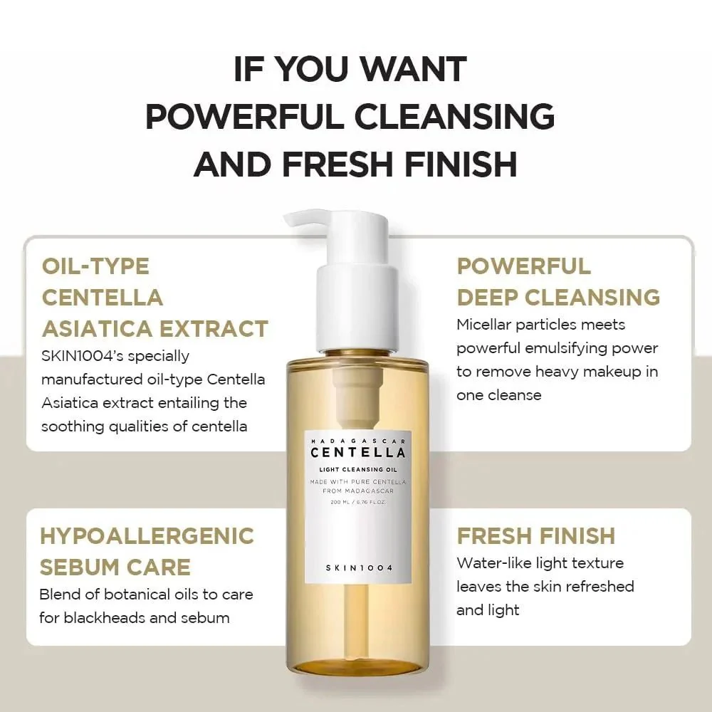 SKIN1004 Madagascar Centella Light Cleansing Oil 200ml - Image 3