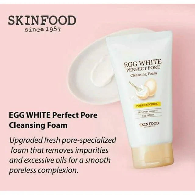 Skinfood Egg White Perfect Pore Cleansing Foam 150ml - Image 3