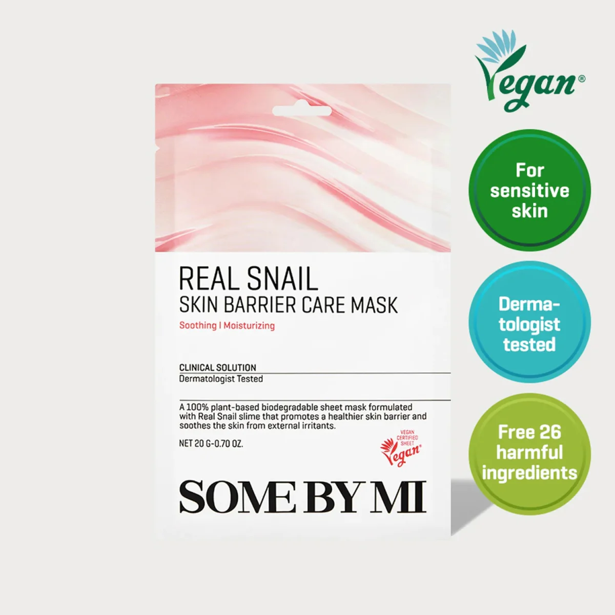 SOME BY MI Real Snail Skin Barrier Care Mask 20g - Image 3
