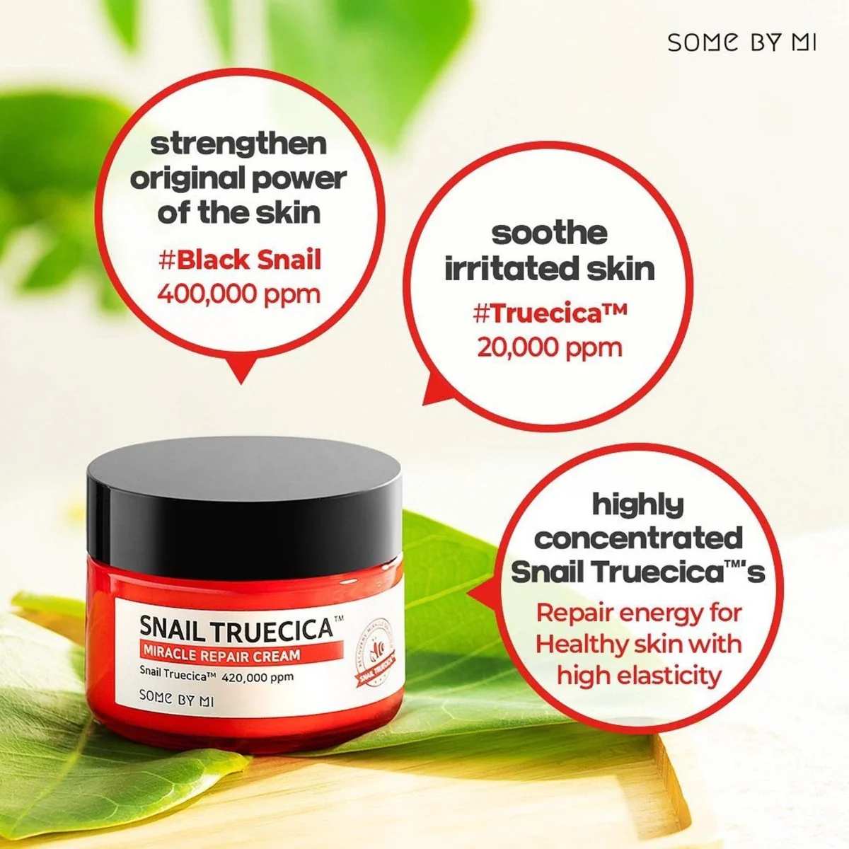 SOME BY MI Snail Truecica Miracle Cream 60g - Image 3