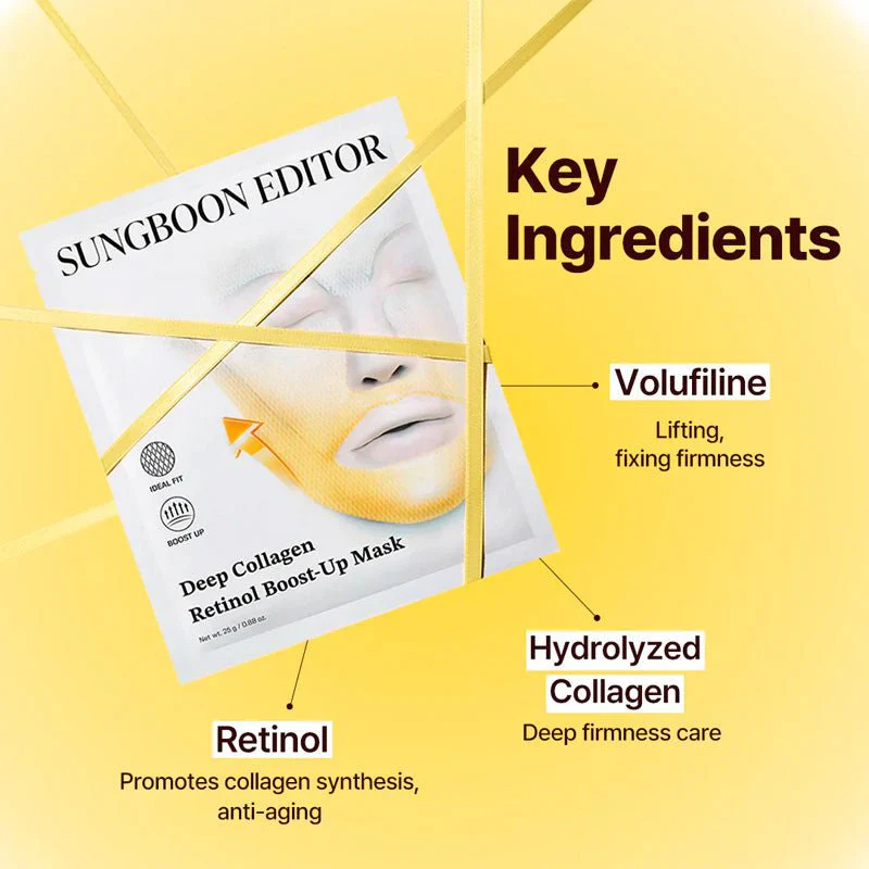 Sungboon Editor Deep Collagen Retinol Boost Up Mask Set 25g - Image 4