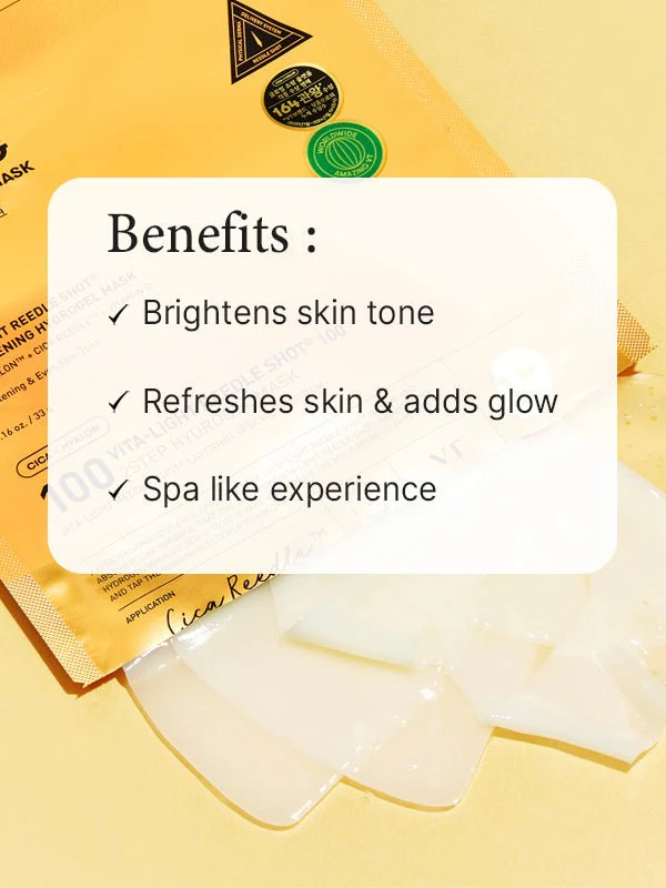 VT Vita-Light Reedle Shot 100 2-Step Hydrogel Mask 36g - Image 4